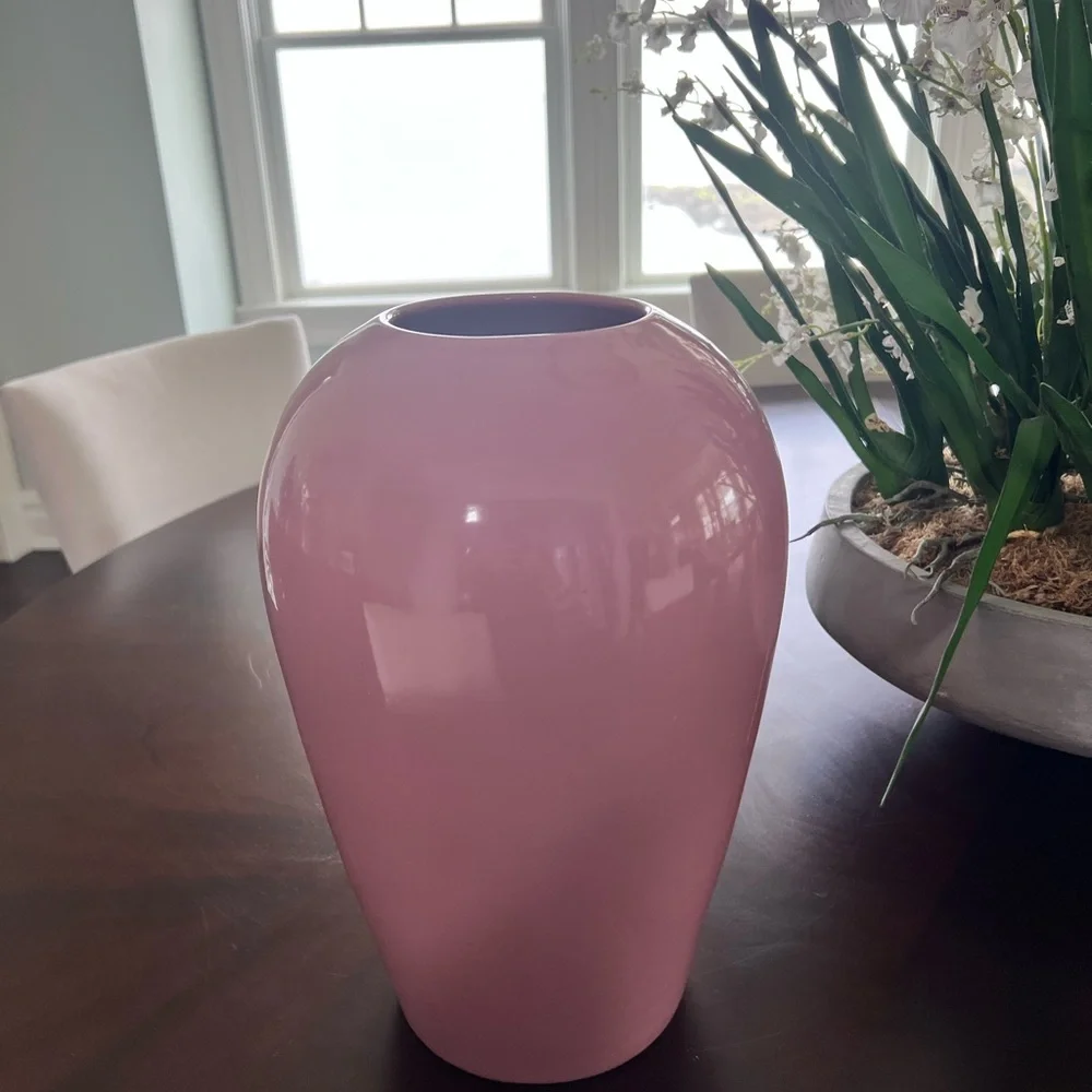 Garden house ceramic vase 14 inches high . Dusty Rose - Picture 1 of 4